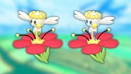 Flabebe (Red Flower) and its shiny variant (Image via The Pokemon Company)